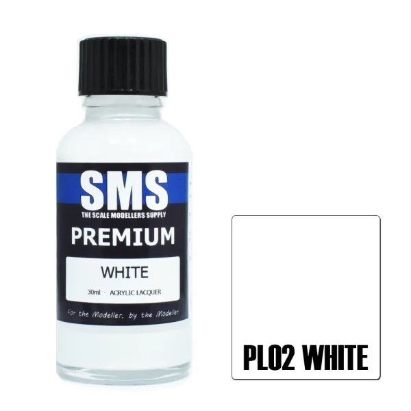 The Scale Modellers Supply (SMS) Premium WHITE 30ml - Paints