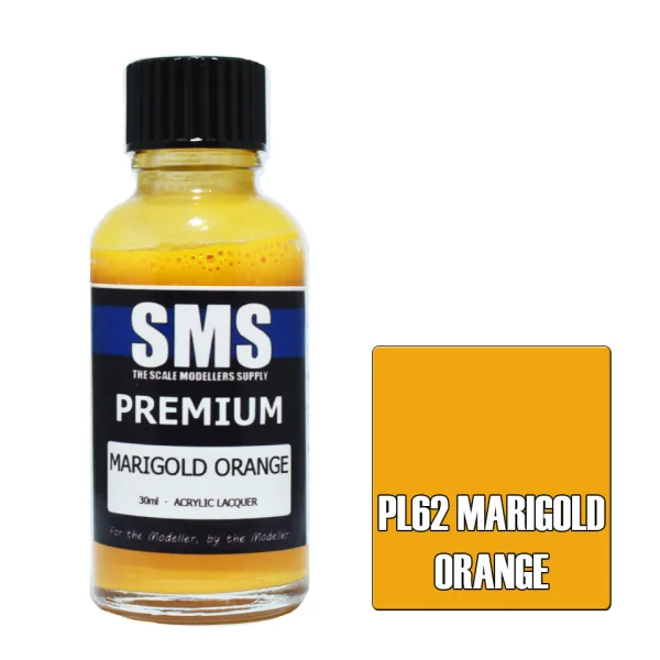 The Scale Modellers Supply (SMS) Premium MARIGOLD ORANGE 30ml - Paints