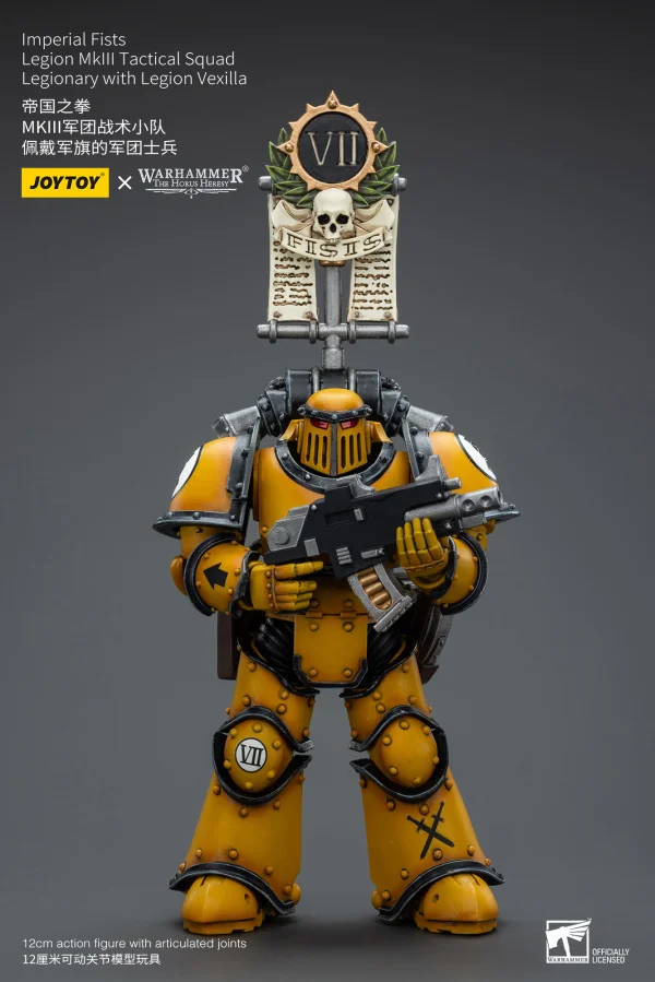 Imperial Fists   Legion MkIII Tactical Squad Legionary with Legion Vexilla