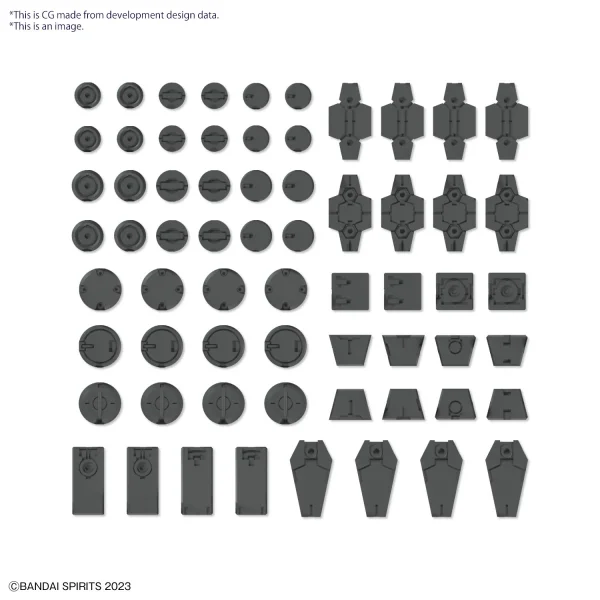 BANDAI HOBBY CUSTOMIZE MATERIAL (DECORATION PARTS 1 GRAY) - 30 Minutes Label
