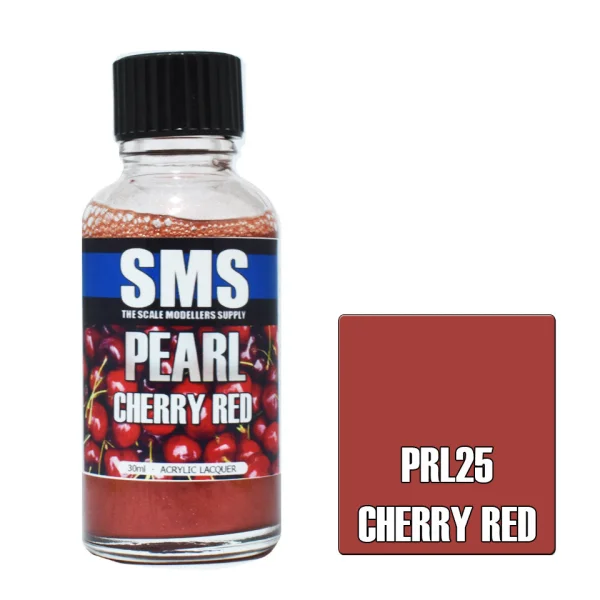 The Scale Modellers Supply (SMS) Pearl CHERRY RED 30ml - Paints