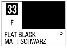 GSI Creos Mr. Color 33 - Flat Black (Flat/Primary) - Paints