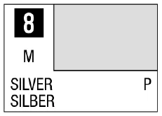 GSI Creos Mr. Color 8 - Silver (Metallic/Primary) - Paints