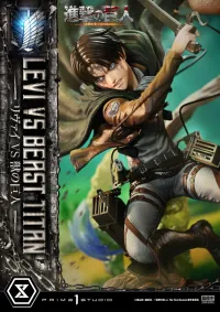 Prime 1 Studio Ultimate Premium Masterline  TV animation Attack On Titan  Levi versus Beast Titan Bonus Version - Attack on Titan - photo 47