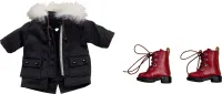 GOOD SMILE COMPANY Nendoroid Doll Warm Clothing Set: Boots &amp; Mod Coat (Black) - Figure Accessories - photo 2