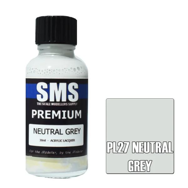 The Scale Modellers Supply (SMS) Premium NEUTRAL GREY 30ml - Paints