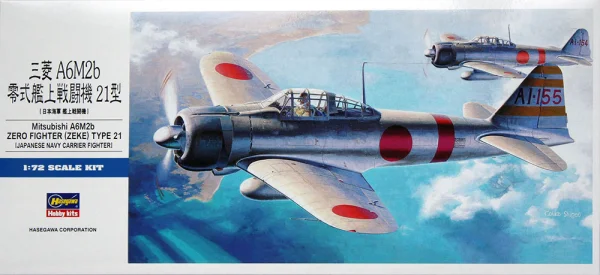 [D21] 1:72 MITSUBISHI A6M2 ZERO FIGHTER TYPE 21 (ZEKE)