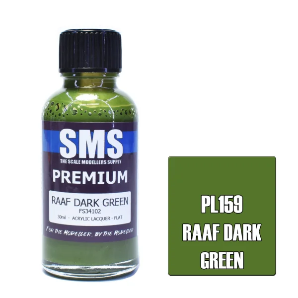 The Scale Modellers Supply (SMS) Premium RAAF DARK GREEN FS34102 30ml - Paints