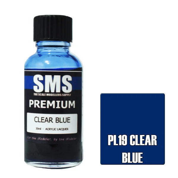 The Scale Modellers Supply (SMS) Premium CLEAR BLUE 30ml - Paints