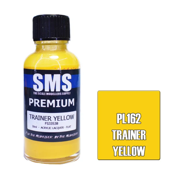 The Scale Modellers Supply (SMS) Premium TRAINER YELLOW FS33538 30ml - Paints