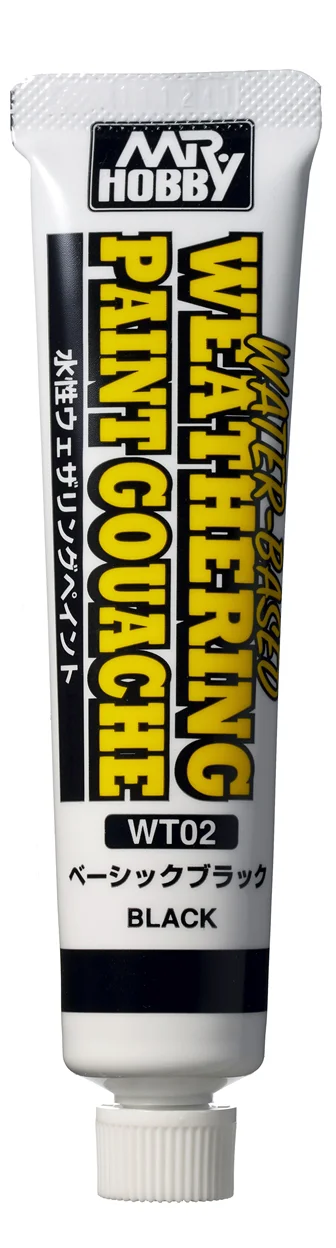 GSI Creos WATER BASED WEATHERING PAINT GOUACHE BLACK - Paints