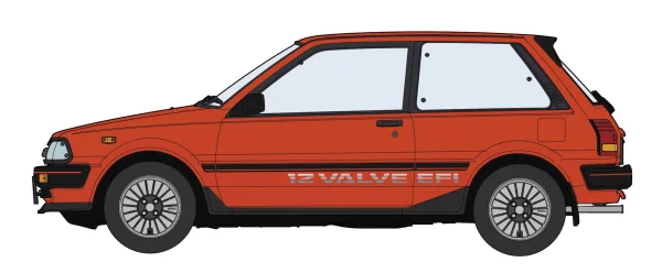 1/24  TOYOTA STARLET EP71 Si-Limited (3Door) MIDDLE VERSION "RED COLOR"