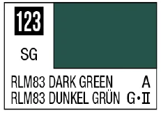 GSI Creos Mr. Color 123 - RLM83 Dark Green (Semi-Gloss/Aircraft) - Paints