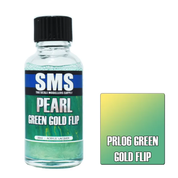 The Scale Modellers Supply (SMS) Pearl GREEN GOLD FLIP 30ml - Paints