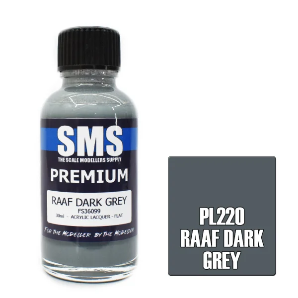 The Scale Modellers Supply (SMS) Premium RAAF DARK GREY FS36099 30ml - Paints