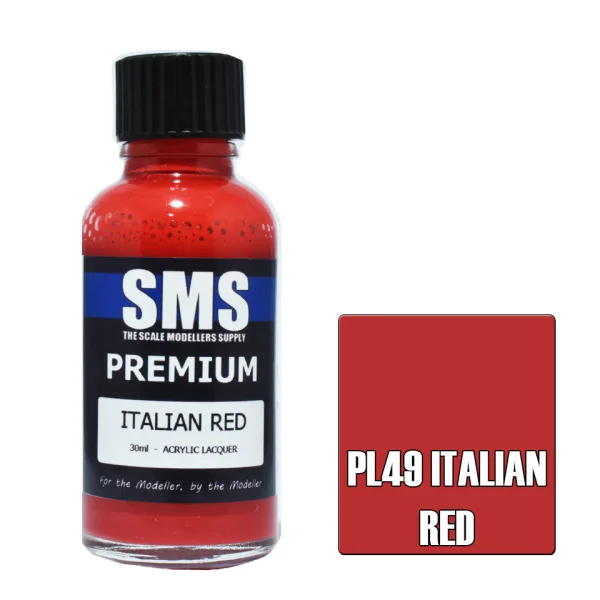 The Scale Modellers Supply (SMS) Premium ITALIAN RED RAL3002 30ml - Paints