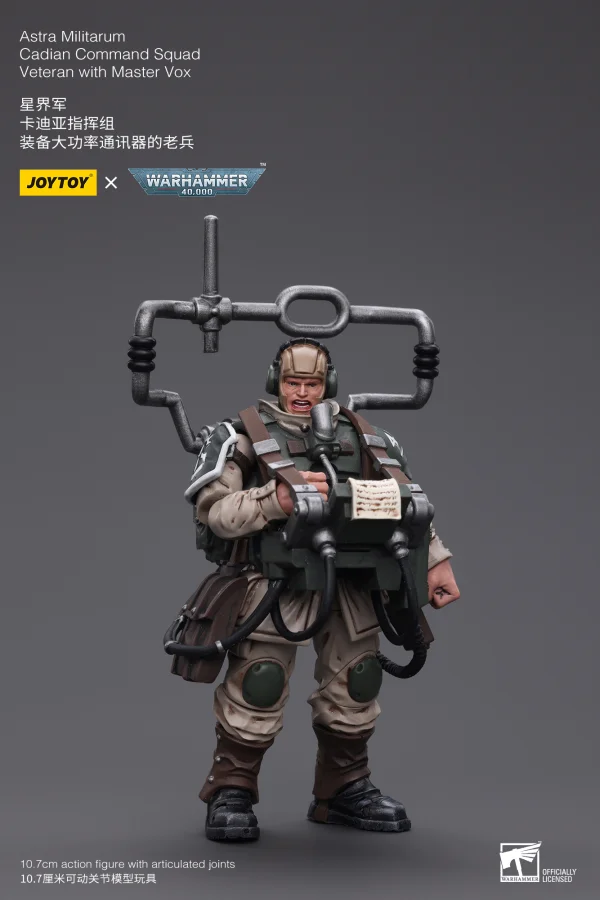 Astra Militarum Cadian Command Squad Veteran with Master Vox
