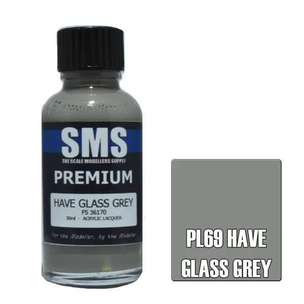 The Scale Modellers Supply (SMS) Premium HAVE GLASS GREY FS36170 30ml - Paints