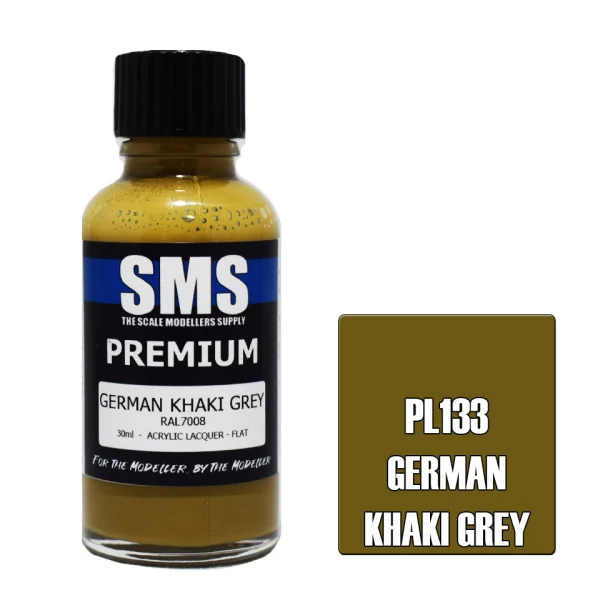 The Scale Modellers Supply (SMS) Premium GERMAN KHAKI GREY RAL7008 30ml - Paints