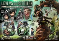 Prime 1 Studio Ultimate Premium Masterline  TV animation Attack On Titan  Levi versus Beast Titan Bonus Version - Attack on Titan - photo 36