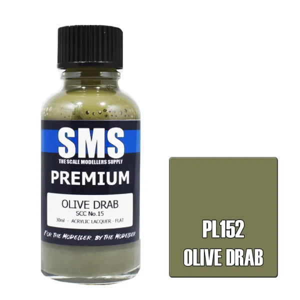 The Scale Modellers Supply (SMS) Premium OLIVE DRAB SCC No.15 30ml - Paints