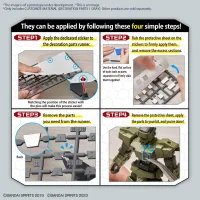 BANDAI HOBBY CUSTOMIZE MATERIAL (DECORATION PARTS 1 GRAY) - 30 Minutes Label - photo 7