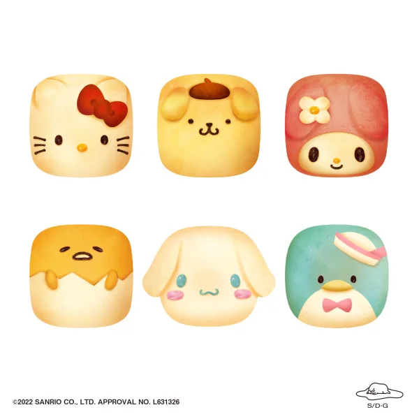 SANRIO CHARACTERS CHIGIRI BREAD SQUEEZE MASCOT (6pc per box)