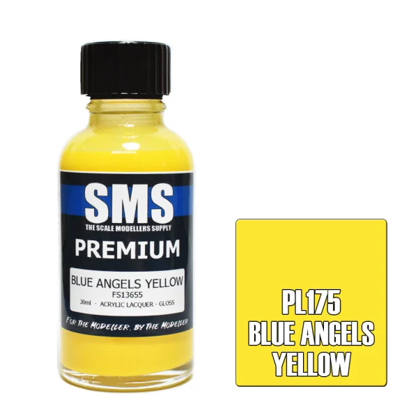 The Scale Modellers Supply (SMS) Premium BLUE ANGELS YELLOW FS13655 30ml - Paints