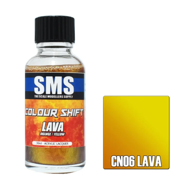 The Scale Modellers Supply (SMS) Colour Shift LAVA (ORANGE/YELLOW) 30ml - Paints
