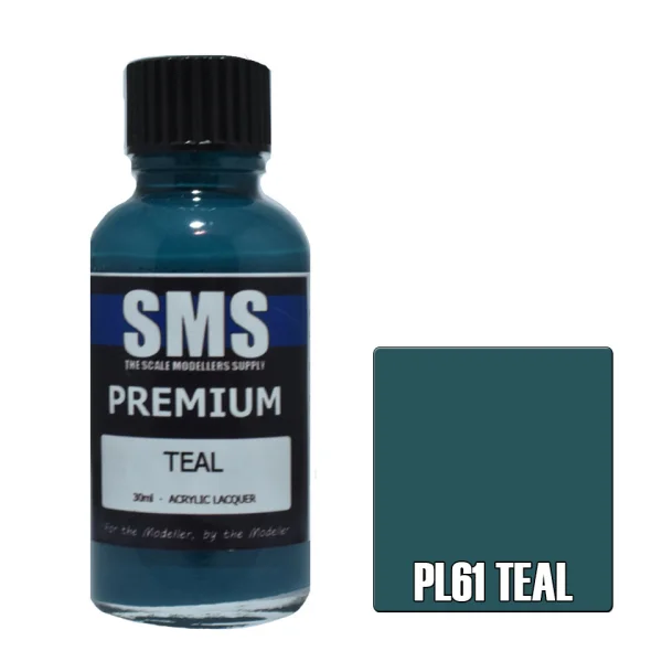 The Scale Modellers Supply (SMS) Premium TEAL 30ml - Paints
