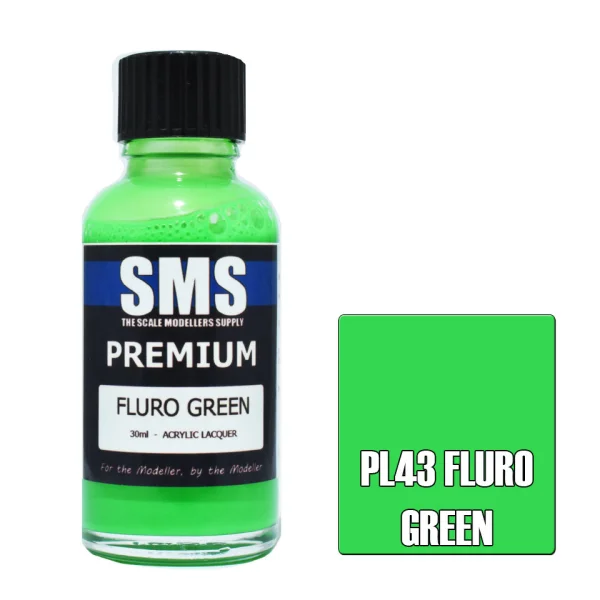 The Scale Modellers Supply (SMS) Premium FLURO GREEN 30ml - Paints