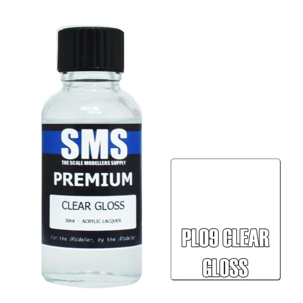 The Scale Modellers Supply (SMS) Premium CLEAR GLOSS 30ml - Paints