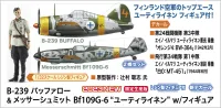 Hasegawa 1/72 B-239 BUFFALO & Messerschmitt Bf109G-6 JUUTILAINEN w/FIGURE (Two kits in the box) - Scale Kits - photo 1