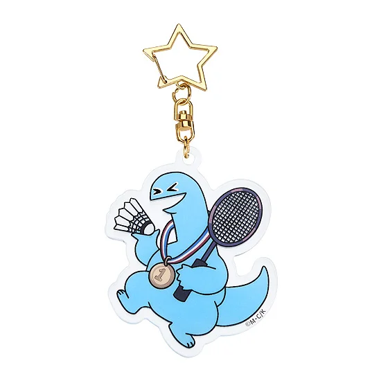 Gal & Dino Glow-in-the-Dark Acrylic Keychain Badminton