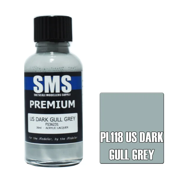 The Scale Modellers Supply (SMS) Premium US DARK GULL GREY FS36231 30ml - Paints
