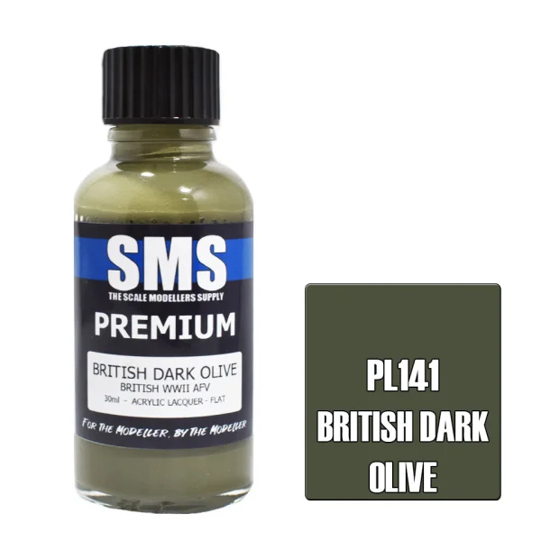The Scale Modellers Supply (SMS) Premium BRITISH DARK OLIVE 30ml - Paints