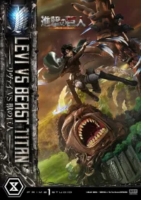 Prime 1 Studio Ultimate Premium Masterline  TV animation Attack On Titan  Levi versus Beast Titan Bonus Version - Attack on Titan - photo 35