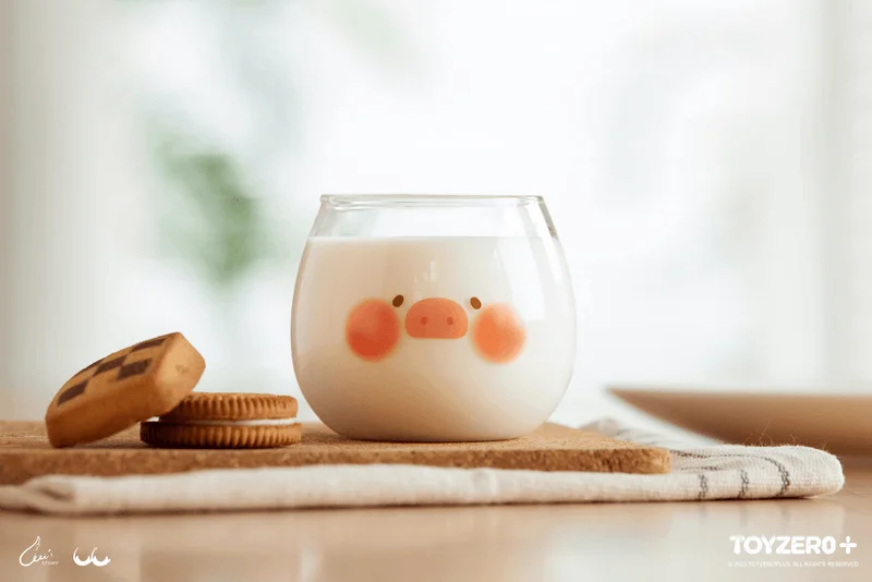 TOYZEROPLUS LuLu the Piggy - 300ML Glass Cup - LuLu The Piggy