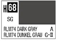GSI Creos AQUEOUS HOBBY COLOR - H68 SEMI-GLOSS RLM74 DARK GRAY (GERMAN AIRCRAFT) - photo 1