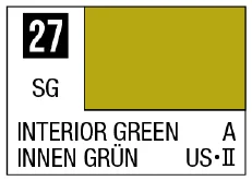 Mr. Color 27 - Interior Green (Semi-Gloss/Aircraft)
