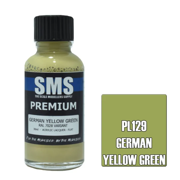 The Scale Modellers Supply (SMS) Premium GERMAN YELLOW GREEN RAL7028 (VARIANT - EARLY WAR) 30ml - Paints