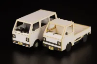 PLUM PMOA 1/80 Scale Paper kit Town Corner Accessory Series kei van(white/blue/silver) - Scale Kits - photo 6