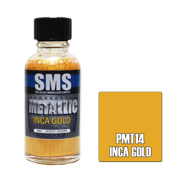 The Scale Modellers Supply (SMS) Metallic INCA GOLD 30ml - Paints