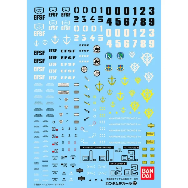 Gundam Decal 24 - Gundam 0083 Series