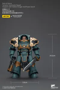 JOYTOY Sons Of Horus Tartaros Terminator Squad Sergeant With Volkite Charger And Power Sword - Warhammer 40K - photo 6