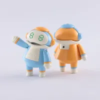 Hasegawa [CW16] Tiny MechatroMATE No.01 Skyblue & Orange (Two kits in the box) - CREATOR WORKS SERIES - photo 4