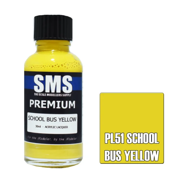 The Scale Modellers Supply (SMS) Premium SCHOOL BUS YELLOW 30ml - Paints