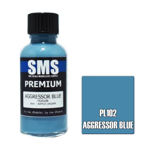 The Scale Modellers Supply (SMS) Premium AGGRESSOR BLUE FS35109 30ml - Paints