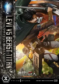 Prime 1 Studio Ultimate Premium Masterline  TV animation Attack On Titan  Levi versus Beast Titan Bonus Version - Attack on Titan - photo 75