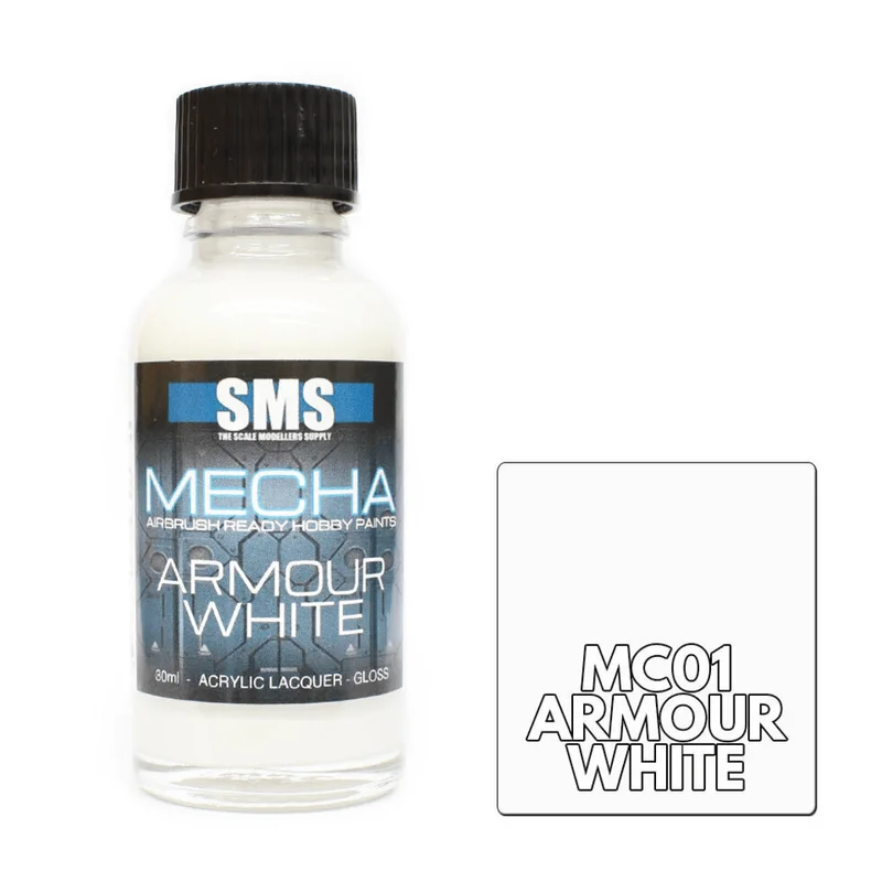 The Scale Modellers Supply (SMS) Mecha Colour ARMOUR WHITE 30ml - Paints
